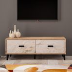 Movemo 130 cm TV Sehpası Atlantik Çam-Mola Mermer