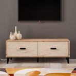 Movemo 130 cm TV Sehpası Atlantik Çam-Traverten