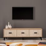 Movemo 160 cm TV Sehpası Atlantik Çam-Traverten