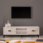 Movemo 160 cm TV Sehpası Beyaz-Mola Mermer
