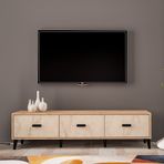 Movemo 180 cm TV Sehpası Atlantik Çam-Traverten