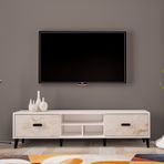 Movemo 180 cm TV Sehpası Beyaz-Mola Mermer