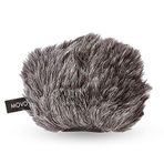 Movo WS-G9 Kürklü Dış Mekan Mikrofon Ön Cam Muff 3 "x 1.5" e kadar taşınabilir dijital kayıt cihazları için (G x D) - Zoom H4n, H4n PRO, H5, H6, Tascam DR-40, DR-05, DR-07 ve daha fazlasına uyar (Koyu