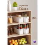 Mowo Home 4 Adet Slim Mutfak Düzenleyici, Buzdolabı Düzenleyici, Banyo Düzenleyici, Organizer, Saklama Kabı - 2,7 lt