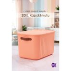 Mowo Home BigBox Kulplu 20 Lt 1 Adet Somon Dolap Düzenleyici Saklama Kutusu Sepet Organizer Oyuncak kutusu