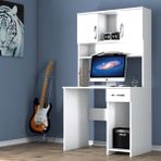 Moxen Mobilya C1 Kitaplıklı Çalışma Masası - Y: 166 cm D: 55 cm G: 88 cm - Beyaz