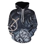 Moxilyn 3D Anime Kapüşonlu Grafiti Karışık Renkler Baskılı Kazak yıldız galaksi Kazak Üniseks Kapüşonlu Sweatshirt Uzun Kollu, 01, S, 08, XXL
