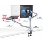 Moxti 2'li Monitör Standı (Hem Laptop Hem Monitör) - Monitör Standı- Monitör Aparatı - Gri