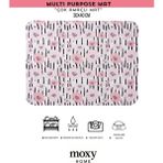 Moxy Home Çok Amaçlı Bulaşık Kurutma Matı 30x40 cm Pembe Kiraz Çiçeği Desenli Sentetik Kauçuk