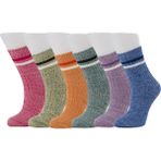 Moyra Socks 6'lı Çember Desenli Degrade Kışlık Kadın Çorabı - 36 - 39 - Çok Renkli