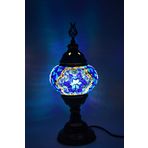 MOZAİK LAMBA ,MOZAİK MASA ÜSTÜ LAMBA, MOZAİK LAMBA EL İŞİ ,SIVAMA MASA LAMBASI MAVİ MODEL11