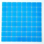 MozaiKristaL Havuz, Mutfak, Banyo, Sauna, Spa, Zemin, Duvar ve Yaşam Alanlarının Tüm Yüzeyleri Için 38X38X4 mm Açık Mavi, 31.5X31.5 Cm. Fileli Kristal Mozaik. ( 10 File = 1 M2 Fiyatıdır )