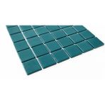 MozaiKristaL Mutfak, Banyo, Havuz, Sauna, Spa, Ev, Bahçe ve İşyeri Dekorasyonu, Yaşamın Tüm Alanları İçin Cam Mozaik. Taş Ölçüsü: 50X50 Mm. File Ölçüsü: 31,5X31,5 Cm. ( 1 m2 fiyatıdır ) - Turkuaz