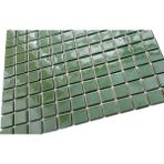 MozaiKristaL Mutfak, Banyo, Havuz, Sauna, Spa Vb. Tüm Mekanların Tüm Yüzeylerinde Kullanılabilir 25x25 mm Yeşil Cam Mozaik. ( 1 Kutu = 10 File Karo = 1 m2 Fiyatıdır )