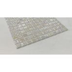 MozaiKristaL Mutfak Tezgah Arası, Banyo, Havuz, Sauna, Spa, Ev, Bahçe ve İşyeri, Yaşam Alanlarının Tüm Yüzeyleri İçin 25X25 mm Hologramlı ve Desenli Cam Mozaik. Satış Adedi: 1 M2. - Beyaz