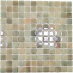 MozaiKristaL Mutfak Tezgah Arası, Banyo, Havuz, Sauna, Spa ve Tüm Yüzeyler Için 25X25MM. Sedefli Adaçayı Şampanya 31.5X31.5CM. Fileli Cam Mozaik ( 1m2 Fiyatı ) - Mozaik ölçüleri: 25x25mm. - File Karo ölçüsü: 31,5x31,5cm. - Çok Renkli
