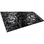 MozaiKristaL Mutfak Tezgah Arası, Banyo, Havuz, Sauna, Spa ve Yaşam Alanlarının Tüm Yüzeyleri Için Kaya Deseni Yüzeyli, 30X30 cm Fileli Siyah Kristal Cam Mozaik. ( 1 m2 fiyatıdır ) - 48x98x6 mm