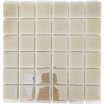 MozaiKristaL Mutfak Tezgah Arası, Banyo, Sauna, Spa, ve Yaşam Alanlarının Tüm Yüzeyleri Için. Bej 31.5X31.5 Cm. Fileli Cam Mozaik. ( 10 File Karo = 1 M2 Fiyatıdır )