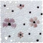 MozaiKristaL Mutfak Tezgah Arası, Havuz, Banyo, Sauna, Spa, ve Yaşam Alanlarının Tüm Yüzeyleri İçin. Çiçek Desenli, 31.5X31.5 Cm. Fileli Cam Mozaik. ( 10 File Karo = 1 M2 Fiyatıdır ) - 31,5 x 31,5 cm