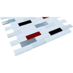 MozaiKristaL Mutfak Tezgah Arası Kristal Cam Mozaik. Cam Ölçüsü: 23X73 Mm. File Ölçüsü: 30X30 Cm. ( 1 Kutu = 11 File Karo = 1 M2 Fiyatıdır. )