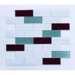 MozaiKristaL Mutfak Tezgah Arası Kristal Cam Mozaik. Karodaki Cam Ölçüleri: 36X98X4 Mm. Karo Ölçüsü: 30X30CM. ( 11 Karo -1 Kutuda - 1 M2 Fiyatıdır ) - Renkli