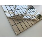 MozaiKristaL Mutfak Tezgah Arası ve Iç Dekorasyon Için 23X48 Mm, 30X30 cm Fileli Gümüş Inox Kristal Cam Mozaik