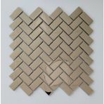Mozaikristal, Mutfak Tezgah Arası ve Iç Dekorasyon Için Gümüş İnox Kristal Mozaik. Cam ölçüleri: 23x48 mm. File ölçüsü: 29x29 cm. ( 1 m2 fiyatıdır ) - Cam ölçüleri: 23x48mm. File Karo ölçüsü: 29x29cm.