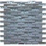 MozaiKristaL Mutfak Tezgah Arası ve Iç Dekorasyon Için Kristal Cam Mozaik Cam Ölçüsü: 15X48X6 Mm. File Ölçüsü: 30X30 Cm. ( 1 Koli = 1 m2 Fiyatıdır )