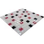 MozaiKristaL Mutfak Tezgah Arası ve Tüm Yaşam Alanları İçin Cam Mozaik. Taş Ölçüleri: 25X25X5 Mm. File Ölçüsü: 31.5X31.5 cm. ( 1 Kutu - 1 m2 Fiyatıdır ) - Beyaz