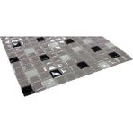 MozaiKristaL Mutfak Tezgah Arası ve Tüm Yaşam Alanları İçin Cam Mozaik. Taş Ölçüleri: 25X25X5 Mm. File Ölçüsü: 31.5X31.5 cm. ( 1 Kutu = 1 m2 Fiyatıdır ) - Gri