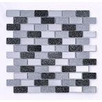 MozaiKristaL Mutfak Tezgah Arası ve Tüm Yaşam Alanları İçin Kristal Cam Mozaik. Cam Ölçüleri: 23X48X4 Mm. File Ölçüsü: 23X48 Mm. ( 1 Koli = 11 File Karo 1 M2 Fiyatıdır ) - Simli Mix