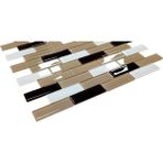 MozaiKristaL Mutfak Tezgah Arası ve Yaşam Alanlarının Tüm Yüzeyleri İçin Kristal Cam Mozaik. Cam Ölçüsü: 23X73 Mm. File Ölçüsü: 30X30 Cm. ( 1 Kutu = 11 File = 1 m2 Fiyatıdır )
