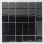 Mozaikristal, Mutfak Tezgah Arası ve yaşam alanlarının tüm yüzeyleri için Siyah Kristal Cam Mozaik. Cam ölçüleri: 48x48x4 mm. File ölçüsü: 30x30 cm. ( 1 Koli = 1 m2 Fiyatıdır )