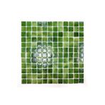 MozaiKristaL Tüm yüzeylere uygulanabilir 25x25mm. Çimen Yeşili, 31,5x31,5cm Fileli Cam Mozaik. (1 m2 Fiyatıdır)