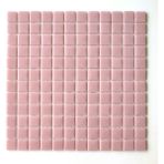 MozaiKristaL Yaşam Alanlarının Tüm Yüzeyleri Için Cam Mozaik. Cam Ölçüsü: 25X25 Mm. File Ölçüsü: 31.5X31.5 Cm. Renk: Açık Pembe (1 Koli=10 File Karo=1 M2 Fiyatıdır)