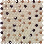 MozaKristaL Tüm Yüzeyler Için Ø22MM. Krem-Kahve Mix. 31,5X31,5CM. Fileli Cam Mozaik. ( 10 File Karo=1m2 Fiyatı.) - Mozaik ölçüleri: Ø22mm. - File Karo Ölçüsü:31,5x31,5cm. - Siyah - Kahve