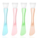 Mozeat Lens 4 adet maske fırçası, çift taraflı silikon yüz maskesi, aplikatör, tekrar kullanılabilir yüz çamuru maskesi, spatula, esnek makyaj aletleri, cilt bakım kremi, kil maskeleri sürmek için