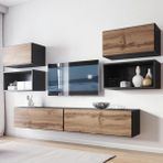 Mozide Oak Angle Tv Ünitesi - Ceviz - Siyah