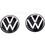 Mozoko Kendinden Yapışkanlı Volkswagen Logolu Uyumlu 14 mm Damla Baskılı Anahtarlık Amblemi – 2 Adet 3D Etiket - 14mm