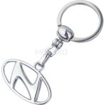 Mozoko Yüksek Kaliteli Hyundai Logolu Metal Araç Anahtarlık, Çift Yönlü Logo, Hediyelik Araba Anahtarlık