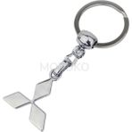 Mozoko Yüksek Kaliteli Mitsubishi Logolu Metal Araç Anahtarlık, Çift Yönlü Logo, Hediyelik Araba Anahtarlık