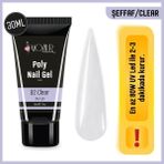 Mozur Professional Şeffaf Poly Nail Gel 30 ml – UV/LED Uyumlu, Hızlı Kuruyan Tırnak Uzatma ve Şekillendirme Jeli - Clear