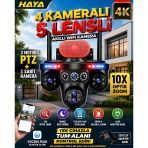 Mpıa Haya 4 Kameralı 5 Lensli Wifi Kamera 3 Ptz 10X Optik Zoom Ip66 Gece Görüş