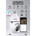 MPIA Wifi 360 Panoramik Ampul Kamera Gece Görüş Ses Akıllı Hareket Algılayıcı Güvenlik Kamerası