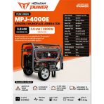 Mpj-4000E Benzinli Marşlı Jeneratör