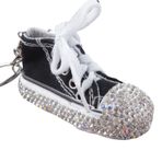 MPK Minyatür Sneaker Ayakkabı Anahtarlıklar,Anahtarlık için Mini Tuval Ayakkabıları,Parti için 3 İnç Festival Süslemeleri, Blackdiamonds (Tek Ayakkabı), S