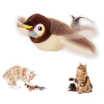 MplehDa Kedi oyuncağı kuş, interaktif kedi oyuncağı, elektrikli, kediler için uçan kuş, simüle edilmiş cıvıl cıvıl kuş, Flappy Bird Cat Toy otomatik kedi oyuncağı