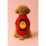 MPZ PETS Kedi ve Köpek Kıyafeti & Elbisesi Kırmızı Sweatshirt Smile L