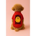 MPZ PETS Kedi ve Köpek Kıyafeti & Elbisesi Kırmızı Sweatshirt Smile XS