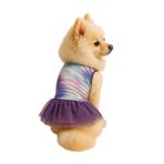 MPZ PETS Kedi ve Köpek Kıyafeti & Elbisesi Mor Işıltılı Tüllü Elbise XS